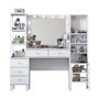 Hanah Home Mesa de Maquillaje BJ154 - 3861 Blanca con 10 Focos
